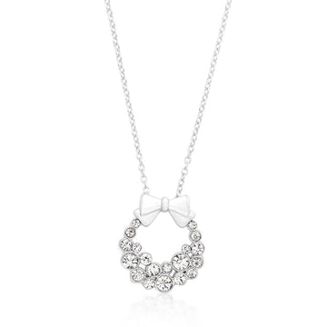 Holiday Wreath Crystal Pendant